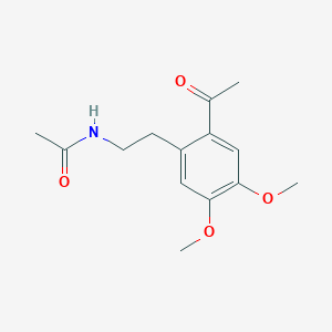 molecular formula C14H19NO4 B14622770 N-[2-(2-acetyl-4,5-dimethoxyphenyl)ethyl]acetamide 
