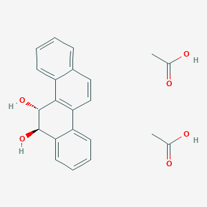 molecular formula C22H22O6 B14622771 acetic acid;(5R,6R)-5,6-dihydrochrysene-5,6-diol CAS No. 56183-23-4