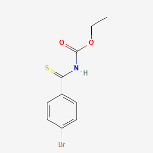 molecular formula C10H10BrNO2S B14622831 Carbamic acid, [(4-bromophenyl)thioxomethyl]-, ethyl ester CAS No. 57774-75-1