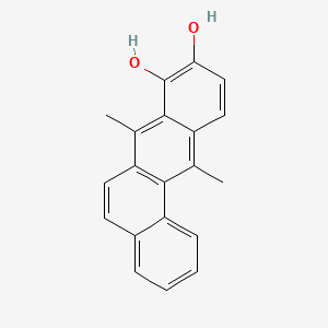 molecular formula C20H16O2 B14622846 Benz(a)anthracene-8,9-diol, 7,12-dimethyl- CAS No. 57266-82-7