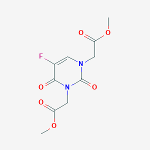 molecular formula C10H11FN2O6 B14622925 Dimethyl 2,2'-(5-fluoro-2,4-dioxopyrimidine-1,3(2H,4H)-diyl)diacetate CAS No. 57610-17-0