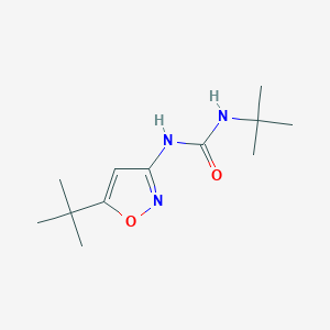 molecular formula C12H21N3O2 B14622963 N-tert-Butyl-N'-(5-tert-butyl-1,2-oxazol-3-yl)urea CAS No. 55808-72-5
