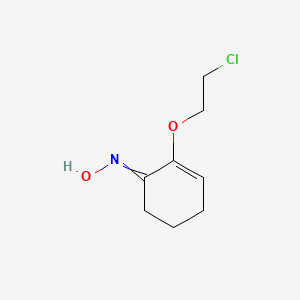 molecular formula C8H12ClNO2 B14622987 N-[2-(2-Chloroethoxy)cyclohex-2-en-1-ylidene]hydroxylamine CAS No. 58999-09-0