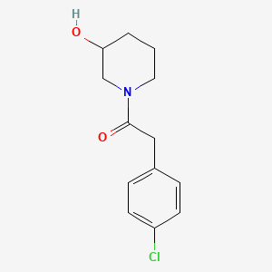 molecular formula C13H16ClNO2 B1462301 2-(4-Chlorophenyl)-1-(3-hydroxypiperidin-1-yl)ethan-1-one CAS No. 1153231-73-2