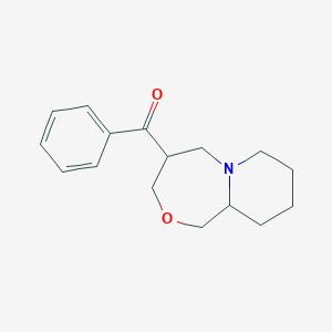 molecular formula C16H21NO2 B14623060 Methanone, (octahydro-3H-pyrido[2,1-c][1,4]oxazepin-4-yl)phenyl- CAS No. 56098-70-5
