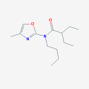 molecular formula C14H24N2O2 B14623091 N-Butyl-2-ethyl-N-(4-methyl-1,3-oxazol-2-yl)butanamide CAS No. 57067-78-4
