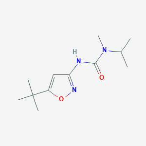 molecular formula C12H21N3O2 B14623149 N'-(5-tert-Butyl-1,2-oxazol-3-yl)-N-methyl-N-propan-2-ylurea CAS No. 55808-76-9