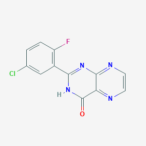molecular formula C12H6ClFN4O B1462315 2-(5-氯-2-氟苯基)喹啉-4(3H)-酮 CAS No. 914289-59-1