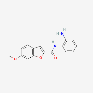 molecular formula C17H16N2O3 B14623179 N-(2-Amino-4-methylphenyl)-6-methoxy-1-benzofuran-2-carboxamide CAS No. 55066-05-2