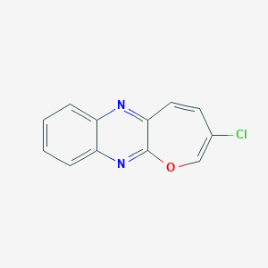 molecular formula C12H7ClN2O B14623219 Oxepino[2,3-b]quinoxaline, 3-chloro- CAS No. 55371-04-5