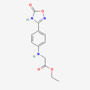 molecular formula C12H13N3O4 B1462322 Ethyl 2-(4-(5-oxo-4,5-dihydro-1,2,4-oxadiazol-3-yl)phenylamino)acetate CAS No. 872728-83-1