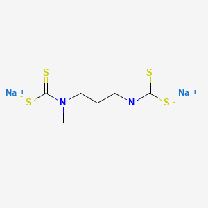 molecular formula C7H12N2Na2S4 B14623240 Carbamodithioic acid, 1,3-propanediylbis(methyl-, disodium salt CAS No. 58708-59-1