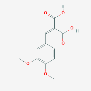 molecular formula C12H12O6 B14623249 Propanedioic acid, [(3,4-dimethoxyphenyl)methylene]- CAS No. 58818-70-5