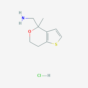 B1462327 {4-methyl-4H,6H,7H-thieno[3,2-c]pyran-4-yl}methanamine hydrochloride CAS No. 1310421-49-8