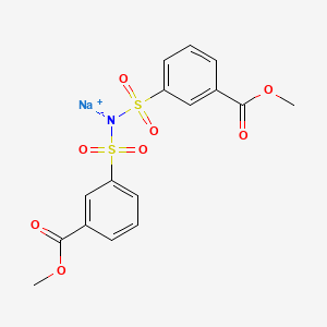 molecular formula C16H14NNaO8S2 B14623378 Dimethyl 3,3'-(iminodisulfonyl)dibenzoate sodium salt CAS No. 57216-65-6