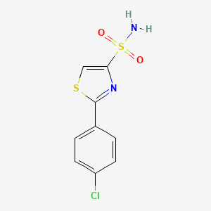 molecular formula C9H7ClN2O2S2 B1462338 2-(4-Chlorophenyl)-1,3-thiazole-4-sulfonamide CAS No. 1803581-26-1
