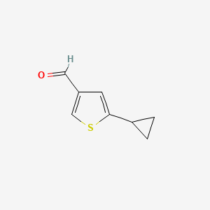 molecular formula C8H8OS B1462348 5-Cyclopropylthiophene-3-carbaldehyde CAS No. 1807551-76-3