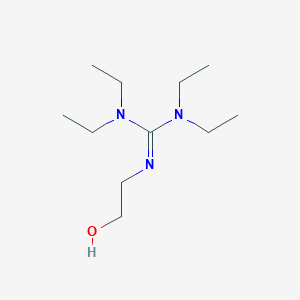 molecular formula C11H25N3O B14623540 N,N,N',N'-Tetraethyl-N''-(2-hydroxyethyl)guanidine CAS No. 55467-93-1