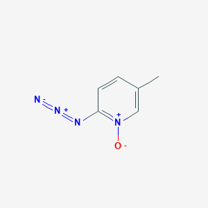 molecular formula C6H6N4O B14623570 Pyridine, 2-azido-5-methyl-, 1-oxide CAS No. 57097-33-3