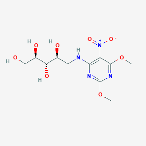 molecular formula C11H18N4O8 B1462358 2,4-dimethoxy-5-nitro-6-(D-ribitylamino)pyrimidine CAS No. 669088-28-2