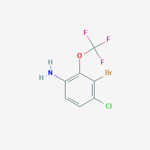 molecular formula C7H4BrClF3NO B1462360 3-Bromo-4-chloro-2-(trifluoromethoxy)aniline CAS No. 1807114-48-2