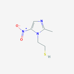 molecular formula C6H9N3O2S B14623604 2-(2-Methyl-5-nitro-1H-imidazol-1-yl)ethane-1-thiol CAS No. 55271-80-2