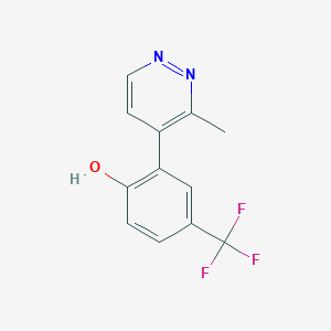molecular formula C12H9F3N2O B1462379 2-(3-Methylpyridazin-4-yl)-4-(trifluoromethyl)phenol CAS No. 1354819-38-7