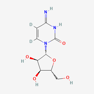 molecular formula C9H13N3O5 B1462380 4-Amino-5,6-dideuterio-1-[(2R,3R,4S,5R)-3,4-dihydroxy-5-(hydroxymethyl)oxolan-2-yl]pyrimidin-2-one CAS No. 40632-25-5