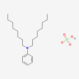 molecular formula C22H40ClNO4 B14623829 N,N-dioctylaniline;perchloric acid CAS No. 59157-26-5