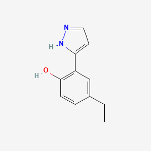 4-Ethyl-2-(1H-pyrazol-3-yl)phenol