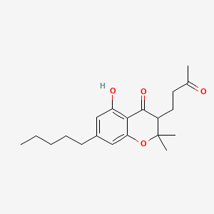 molecular formula C20H28O4 B14623847 Cannabichromanone CAS No. 56154-57-5