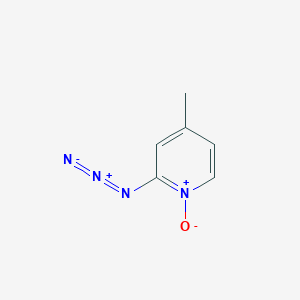 molecular formula C6H6N4O B14623904 Pyridine, 2-azido-4-methyl-, 1-oxide CAS No. 57097-31-1