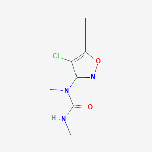 molecular formula C10H16ClN3O2 B14623951 N-(5-tert-Butyl-4-chloro-1,2-oxazol-3-yl)-N,N'-dimethylurea CAS No. 55807-98-2
