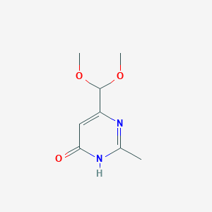 molecular formula C8H12N2O3 B1462396 6-(Dimethoxymethyl)-2-methylpyrimidin-4-ol CAS No. 1171926-69-4