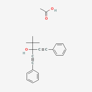molecular formula C23H24O3 B14623972 Acetic acid;3-tert-butyl-1,5-diphenylpenta-1,4-diyn-3-ol CAS No. 56923-01-4