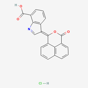 molecular formula C21H12ClNO4 B14623977 3H-Indole-7-carboxylic acid, 3-(3-oxo-1H,3H-naphtho[1,8-cd]pyran-1-ylidene)-, hydrochloride CAS No. 58556-60-8
