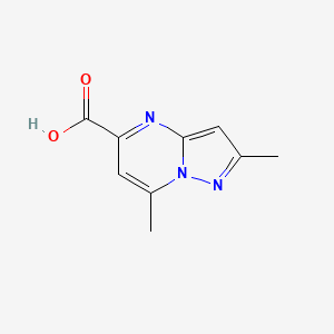 molecular formula C9H9N3O2 B1462398 2,7-Dimethylpyrazolo[1,5-A]pyrimidine-5-carboxylic acid CAS No. 1015846-86-2