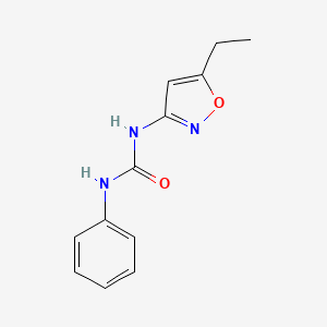 molecular formula C12H13N3O2 B14624042 N-(5-Ethyl-1,2-oxazol-3-yl)-N'-phenylurea CAS No. 55807-73-3