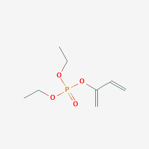 molecular formula C8H15O4P B14624058 Phosphoric acid, diethyl 1-methylene-2-propenyl ester CAS No. 58625-78-8