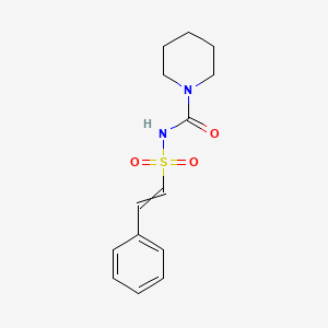 molecular formula C14H18N2O3S B14624073 N-(2-Phenylethenesulfonyl)piperidine-1-carboxamide CAS No. 56753-53-8