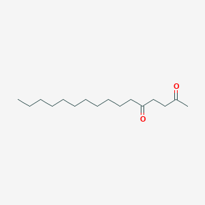 molecular formula C16H30O2 B14624119 Hexadecane-2,5-dione CAS No. 55615-10-6