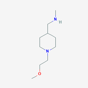molecular formula C10H22N2O B1462417 1-[1-(2-Methoxyethyl)piperidin-4-YL]-N-methylmethanamine CAS No. 938458-98-1