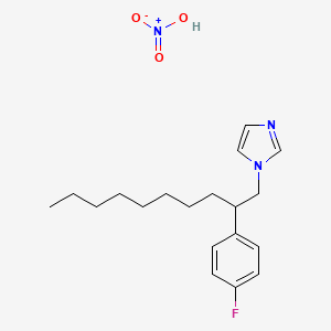molecular formula C19H28FN3O3 B14624184 1-[2-(4-Fluorophenyl)decyl]imidazole;nitric acid CAS No. 58831-05-3