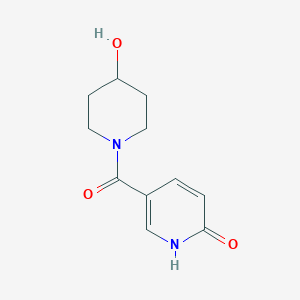 molecular formula C11H14N2O3 B1462419 (4-Hydroxypiperidin-1-yl)(6-hydroxypyridin-3-yl)methanone CAS No. 1039832-08-0