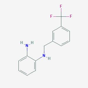 molecular formula C14H13F3N2 B1462420 N1-[3-(Trifluoromethyl)benzyl]-1,2-benzenediamine CAS No. 1039818-93-3