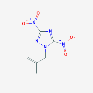 molecular formula C6H7N5O4 B14624202 1H-1,2,4-Triazole, 1-(2-methyl-2-propenyl)-3,5-dinitro- CAS No. 54753-14-9