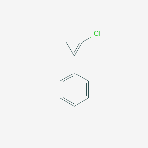 molecular formula C9H7Cl B14624252 Benzene, (2-chloro-1-cyclopropen-1-yl)- CAS No. 56895-70-6