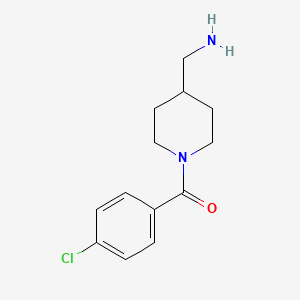 molecular formula C13H17ClN2O B1462431 [4-(Aminomethyl)piperidin-1-yl](4-chlorophenyl)methanone CAS No. 1018286-30-0