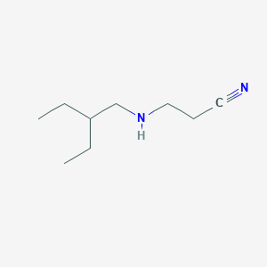 molecular formula C9H18N2 B1462434 3-[(2-Ethylbutyl)amino]propanenitrile CAS No. 1042524-46-8