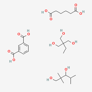molecular formula C28H48O13 B14624349 Benzene-1,3-dicarboxylic acid;2-ethyl-2-(hydroxymethyl)propane-1,3-diol;hexanedioic acid;2,2,4-trimethylpentane-1,3-diol CAS No. 55012-14-1